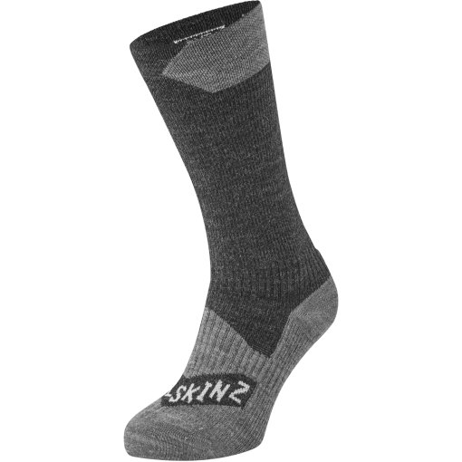 Foto de SealSkinz Calcetines Medianos Impermeables Hombre - Raynham All Weather - Black/Grey Marl