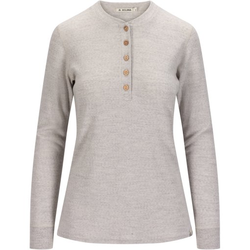 Produktbild von Aclima Warmwool Granddad Langarmshirt Damen - beige melange