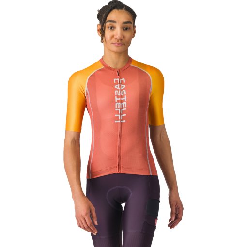 Picture of Castelli Unlimited 2 Jersey Women - paprika/vivid orange-winter sk 655
