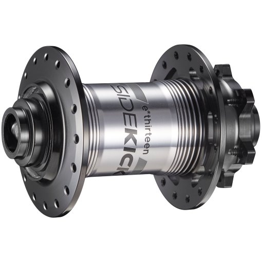 Produktbild von e*thirteen Sidekick Vorderradnabe - 6-Loch | 15/20x110mm Boost - black/sterling silver