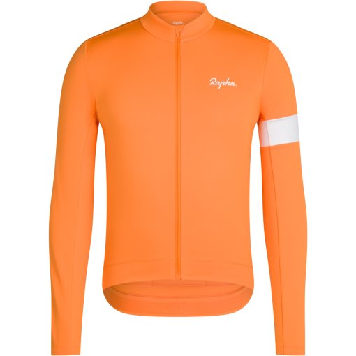 Picture of Rapha Core Thermal Long Sleeve Jersey Men - orange/white