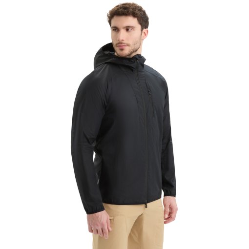 Foto de Icebreaker Chaqueta Cortavientos Hombre - Shell+™ Merino Cotton - Negro