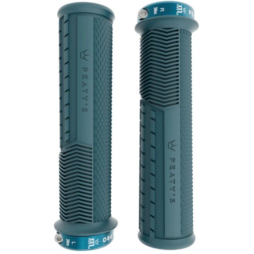 Productfoto van Peaty&#039;s Monarch Pro Grips Knurl Thick Stuurhandvatten - Storm Blue