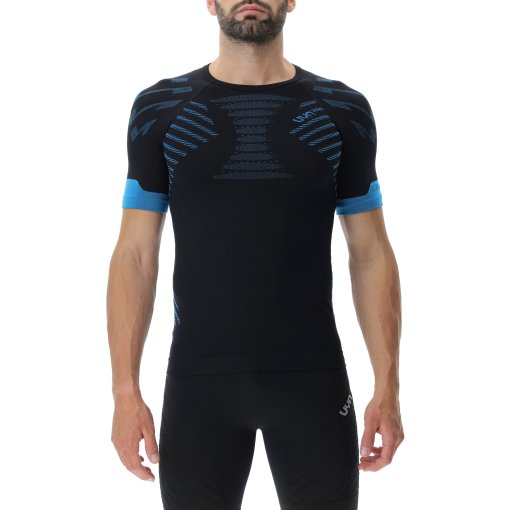 Foto de UYN Camiseta de Manga Corta Hombre - Running Ultra1 - Black/Atlantic/Atlantic