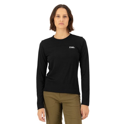 Photo produit de Mons Royale Maillot Cyclisme Manches Longues Femme - Diversion Merino - noir