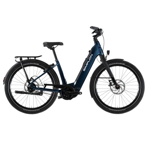 Kuva tuotteesta Simplon Kagu :e Cues 6000 - 27.5&quot; Easy Entry Trekking-sähköpyörä - 2026 - C1B31 - Steel Blue Metallic (Glossy)