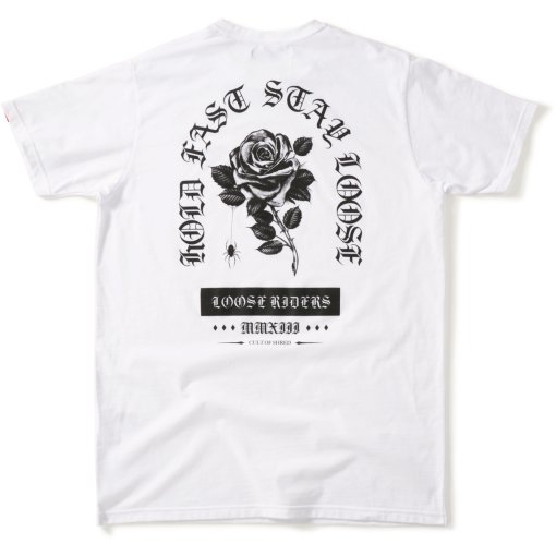 Foto de Loose Riders Camiseta Hombre - Graphic Tech - Hold Fast Stay Loose White