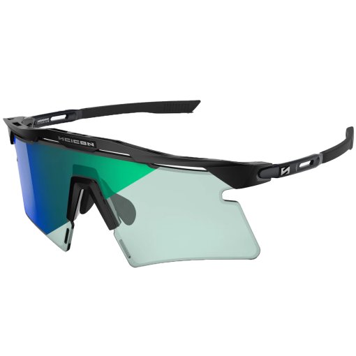 Billede af Scicon Aeroshade 2.0 Titanium Photochromic Glasses - Matte Black - Blue-Green Mirror