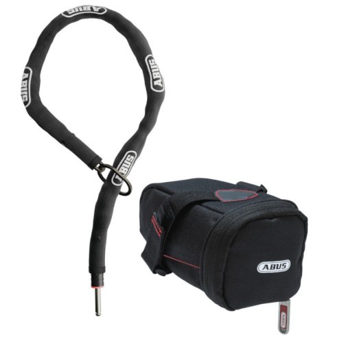 Kuva tuotteesta ABUS Adaptor Chain Classic Runkolukon plug-in-vaijeri + Satulalaukku ST 5950 - 5.5 mm | 100 cm | 5.5KS/100 musta