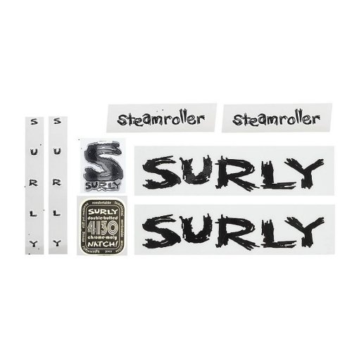 Productfoto van Surly Steamroller Frame Stickerset - zwart