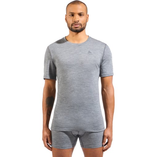 Foto de Odlo Camiseta Interior Hombre - Natural Merino 160 - odlo steel grey melange