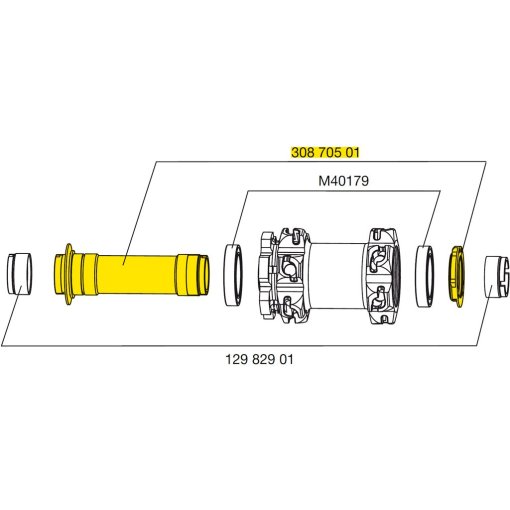 Foto de Mavic Front Wheel Axle for Crossmax ST/SX + Deemax Ultimate 2012 - 30870501