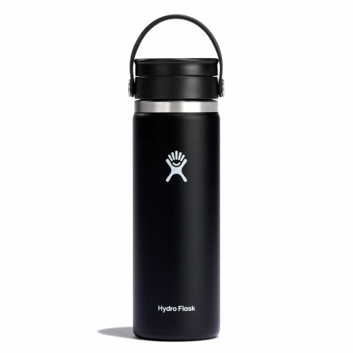 Foto de Hydro Flask Botella Térmica - 20 oz Wide Mouth + Tapa Flex Sip Lid - 591 ml - Negro