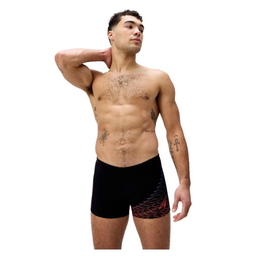Produktbild von Speedo Medley Logo Aquashort Herren - black/neon coral