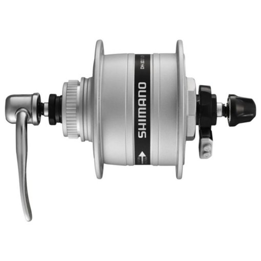 Foto de Shimano DH-3D37-QR Hub Dynamo - Centerlock - 9x100mm QR - silver