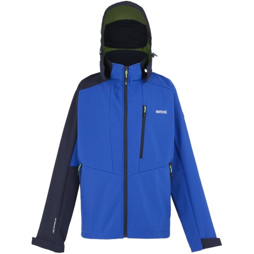 Produktbild von Regatta Hewitts X Softshell-Jacke Herren - Olympian Blue/Navy/Green Flash 0T2