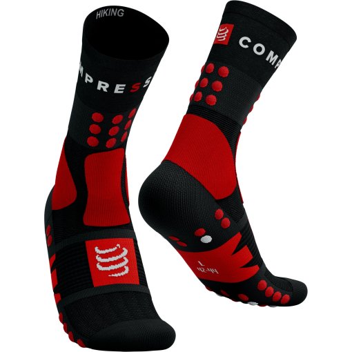 Foto de Compressport Calcetines Senderismo - negro/rojo/blanco