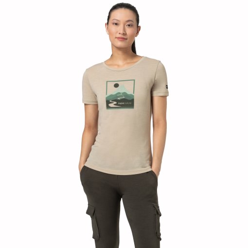 Foto de SUPER.NATURAL Camiseta Donna - Trace Hill - White Pepper/Various