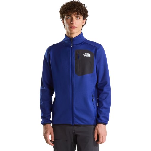 Picture of The North Face Crest Fleece Jacket Men - Bold Blue/TNF Black