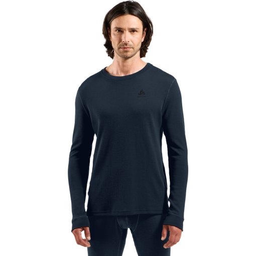Foto de Odlo Camiseta Interior Manga Larga Hombre - Natural Merino 260 Crew Neck - dark sapphire
