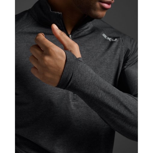 Haut De Compression 2XU Homme - Manches Longues Thermique - Couche De Base Noire Taille S (Neuf)