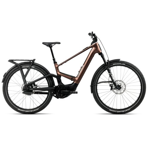 Photo produit de Orbea VTC Électrique Entraînement par Courroie - MUGA 10 - 2026 - 29&quot;/27.5&quot; | Metallic Rust - Diamond Black (matt)