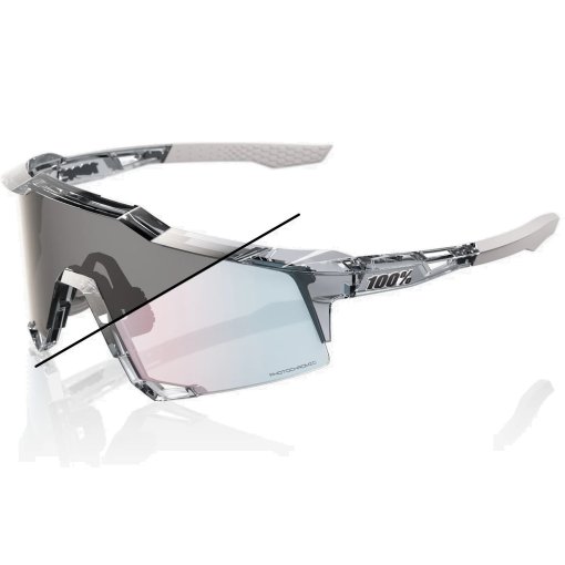Kuva tuotteesta 100% Speedcraft Photochromic Silmälasit - Polished Translucent Grey - Rose Gold Mirror