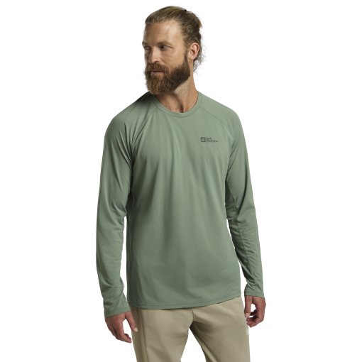 Foto de Jack Wolfskin Camiseta de Manga Larga Hombre - Prelight Swift - eucalyptus