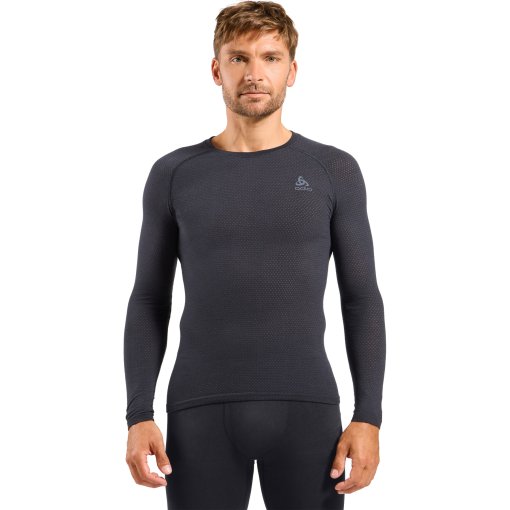 Produktbild von Odlo Performance Wool 140 Seamless Langarm-Unterhemd Herren - schwarz