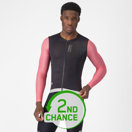 Produktbild von Castelli Corretto Langarmtrikot Herren - black/rosa giro-silver moon 010 - B-Ware