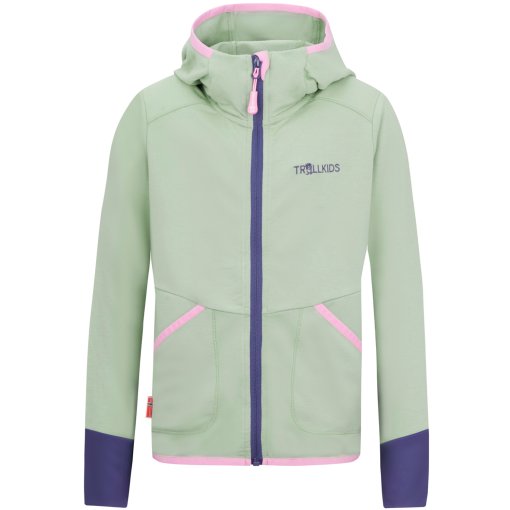 Foto de Trollkids Chaqueta Niña - Saltfjord - Pistachio Green/Wild Rose/Violet Blue