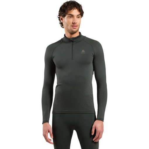 Photo produit de Odlo Maillot de Corps Manches Longues Homme - Performance Warm Half-Zip - urban chic
