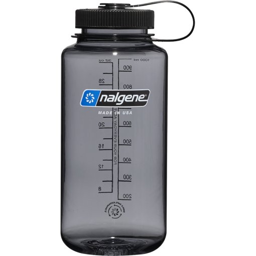 Productfoto van Nalgene Wide Mouth Sustain Drinkfles - 1L - grijs/zwart