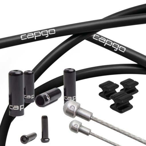 Immagine prodotto da capgo Kit di Cavo di Freno - Orange Line | Kevlar/PTFE - Road (Shimano/SRAM) | nero