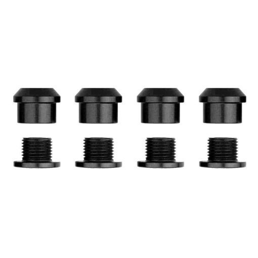 Produktbild von Alugear Kettenblattschraubenset - 4x BCD | M8 x 6.5mm | inkl. Muttern (5mm) - schwarz