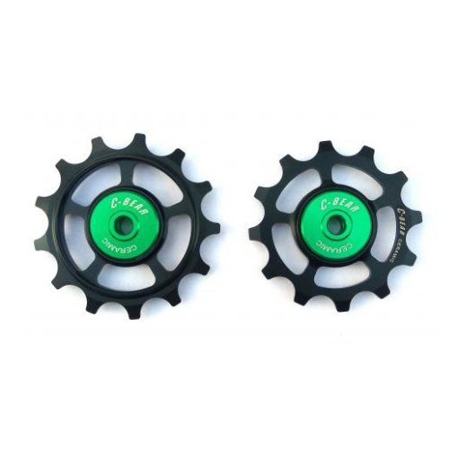 Foto de C-Bear Ceramic Bearings OCM Aluminio Cerámica Roldanas para für Shimano 10/11-Velocidades