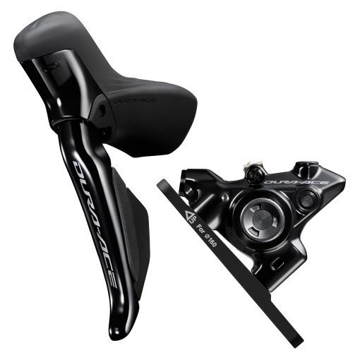 Immagine prodotto da Shimano Freno a Disco Idraulico - Dura Ace Di2 ST-R9270 + BR-R9270 - 2x12 Velocità - Flat Mount - Set Anteriore