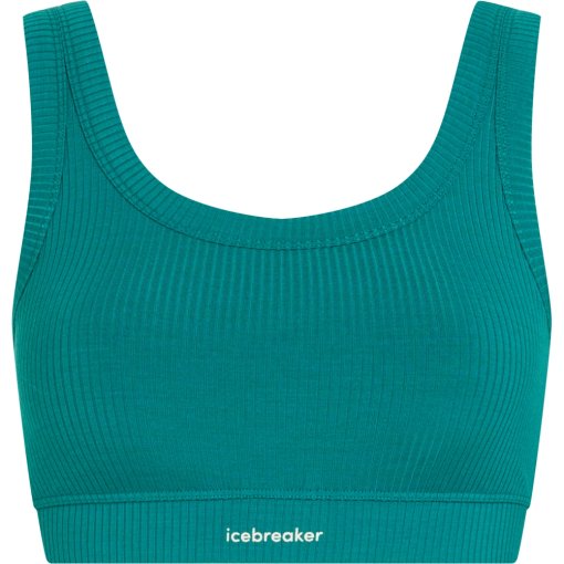 Picture of Icebreaker Merino Rib Lotus Bra Women - Tidal Teal