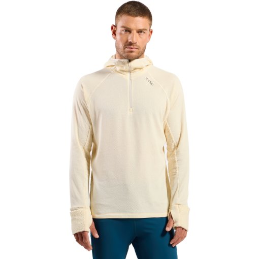 Picture of Odlo X-Alp Half-Zip Hooded Trail Running Mid Layer Men - gardenia