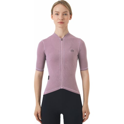 Photo produit de Café du Cycliste Maillot Manches Courtes Femme - Laurette - cold dye/mineral pink