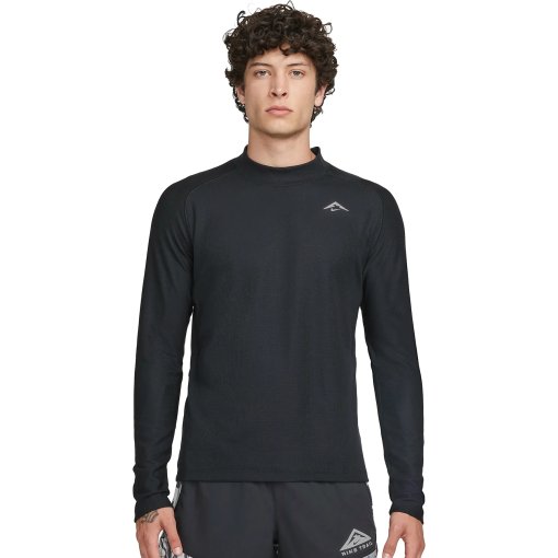 Photo produit de Nike T-Shirt Manches Longues Homme - Trail Dri-FIT - noir/noir/blanc FB8597-010
