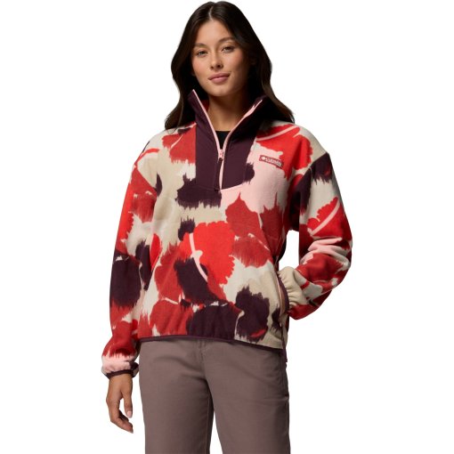 Produktbild von Columbia Sequoia Grove Printed Half Zip Fleecepullover Damen - Washed Red/Ikatbloom