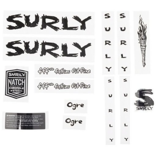 Photo produit de Surly Ogre Lot d&#039;autocollants - noir