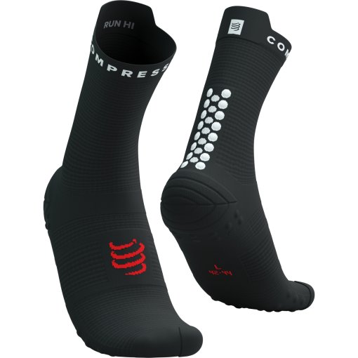 Photo produit de Compressport Chaussettes de Compression - Pro Racing v4.0 Run High - black/white/core red