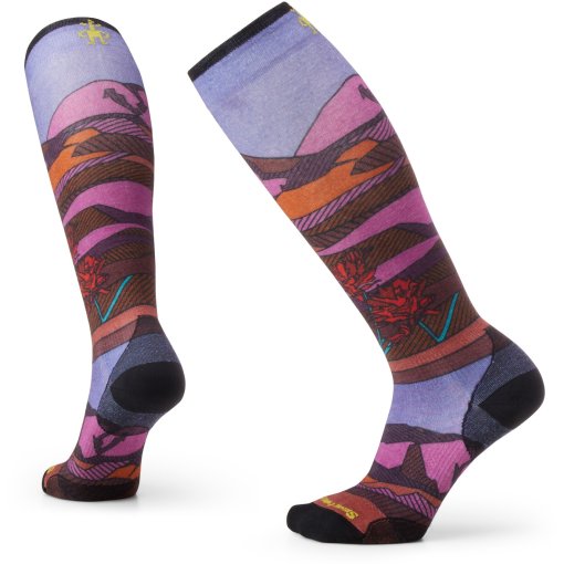 Foto de SmartWool Calcetines Esquí Mujer - Zero Cushion Floral Field Print OTC - J33 picante