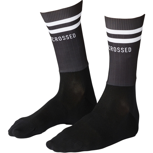 Foto de FINGERSCROSSED Calcetines Ciclismo - Aero Stripes - Negro