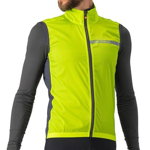 Produktbild von Castelli Squadra Stretch Weste Herren - electric lime/dark grey 383