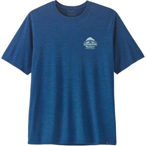 Productfoto van Patagonia Cap Cool Daily T-shirt voor heren - Great Waves - Clement Blue - Light Clement Blue X-Dye