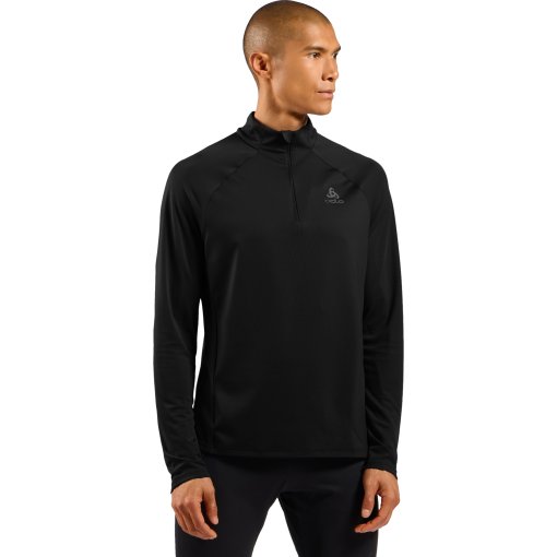 Immagine prodotto da Odlo Mid layer Running con Mezza Zip Uomo - Essentials Ceramiwarm - nero - nero