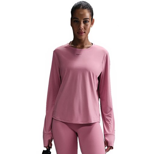 Immagine prodotto da Nike Maglietta Maniche Lunghe Donna - One Classic Dri-FIT - elemental pink/black FN2801-699
